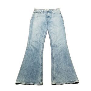 Paige High Rise Laurel Canyon Jeans Women's Size 31 Blue Flare Stretch (31×31)